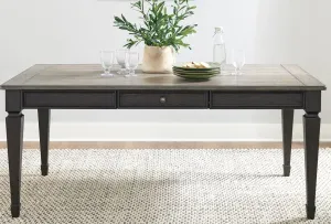 Liberty Furniture Allyson Park Rectangular Leg in Wirebrushed Black Forest