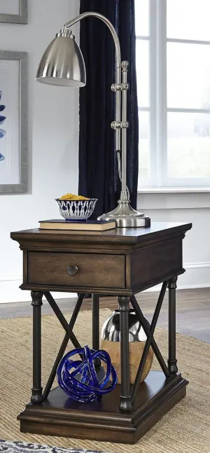Liberty Furniture Tribeca Chairside Table in Cordovian Brown