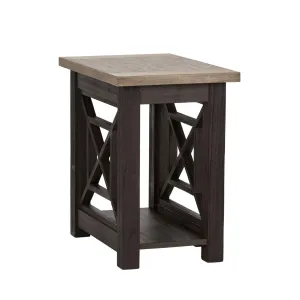 Liberty Heatherbrook Chair Side Table in Charcoal and Ash