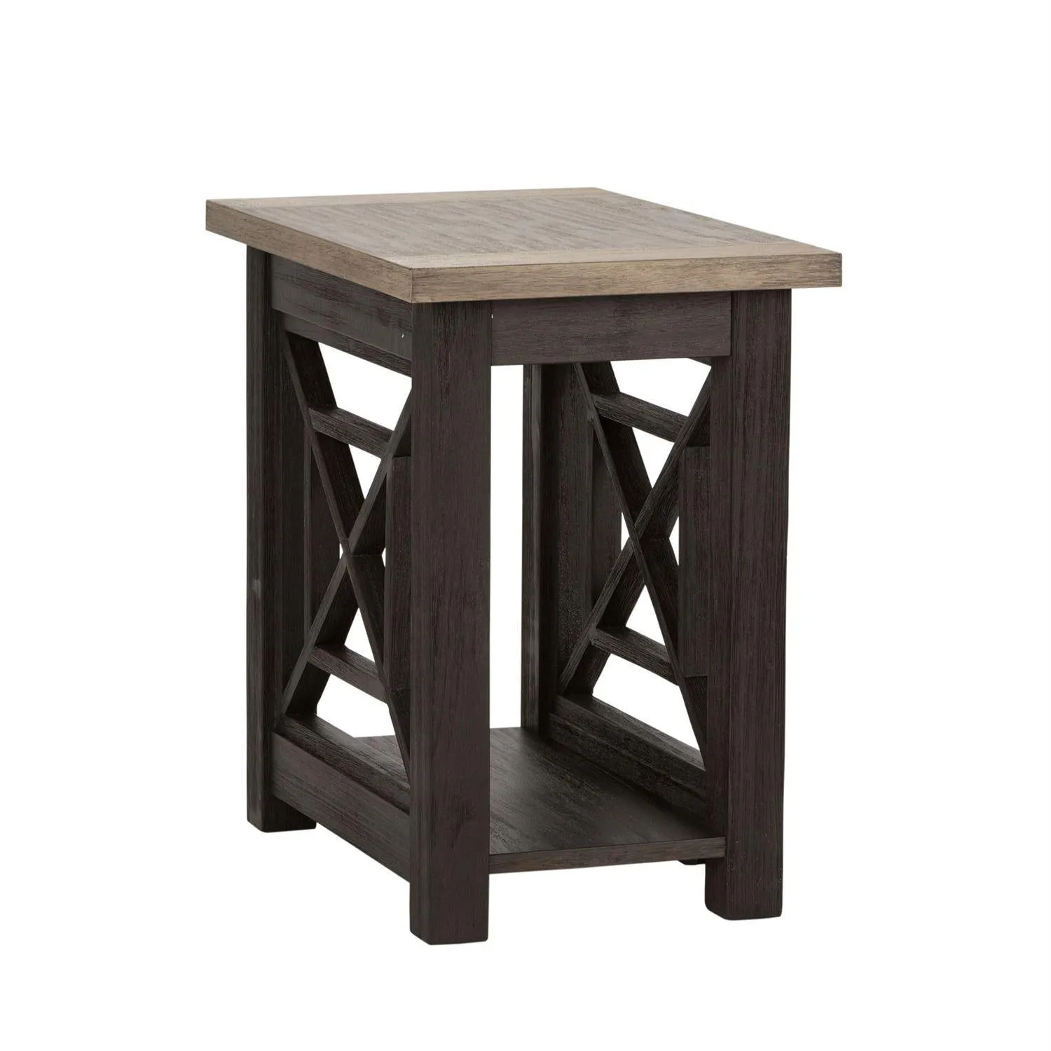 Liberty Heatherbrook Chair Side Table in Charcoal and Ash