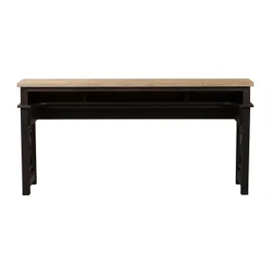 Liberty Heatherbrook Console Bar Table in Charcoal and Ash
