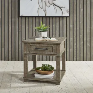 Liberty Parkland Falls Rectangular End Table in Weathered Taupe