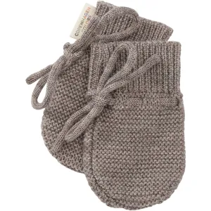 Copenhagen Colors Natural Melange Merino Wool Knitted Baby Mittens Special Price Offer Must-Have Deal