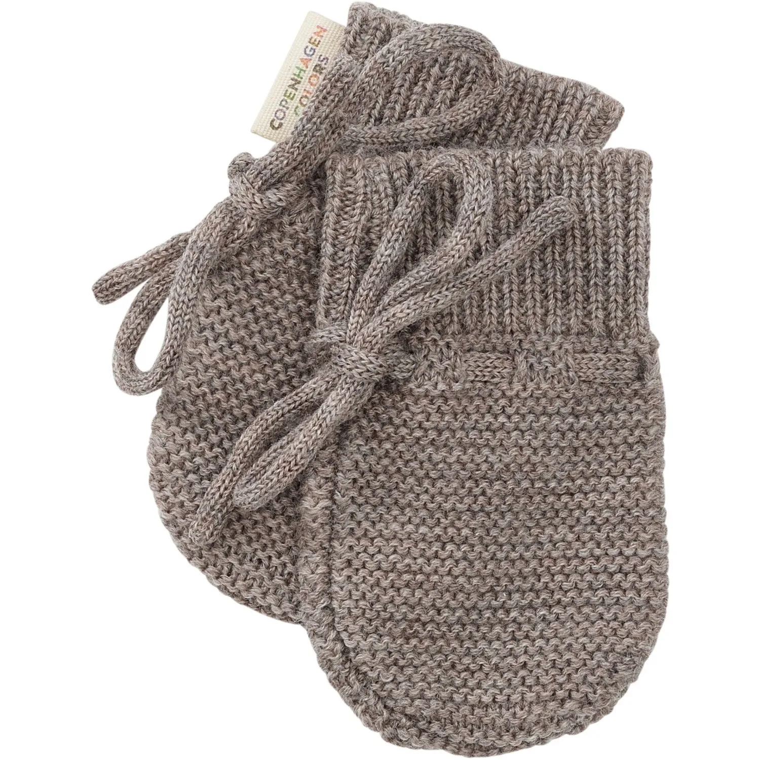 Copenhagen Colors Natural Melange Merino Wool Knitted Baby Mittens Special Price Offer Must-Have Deal