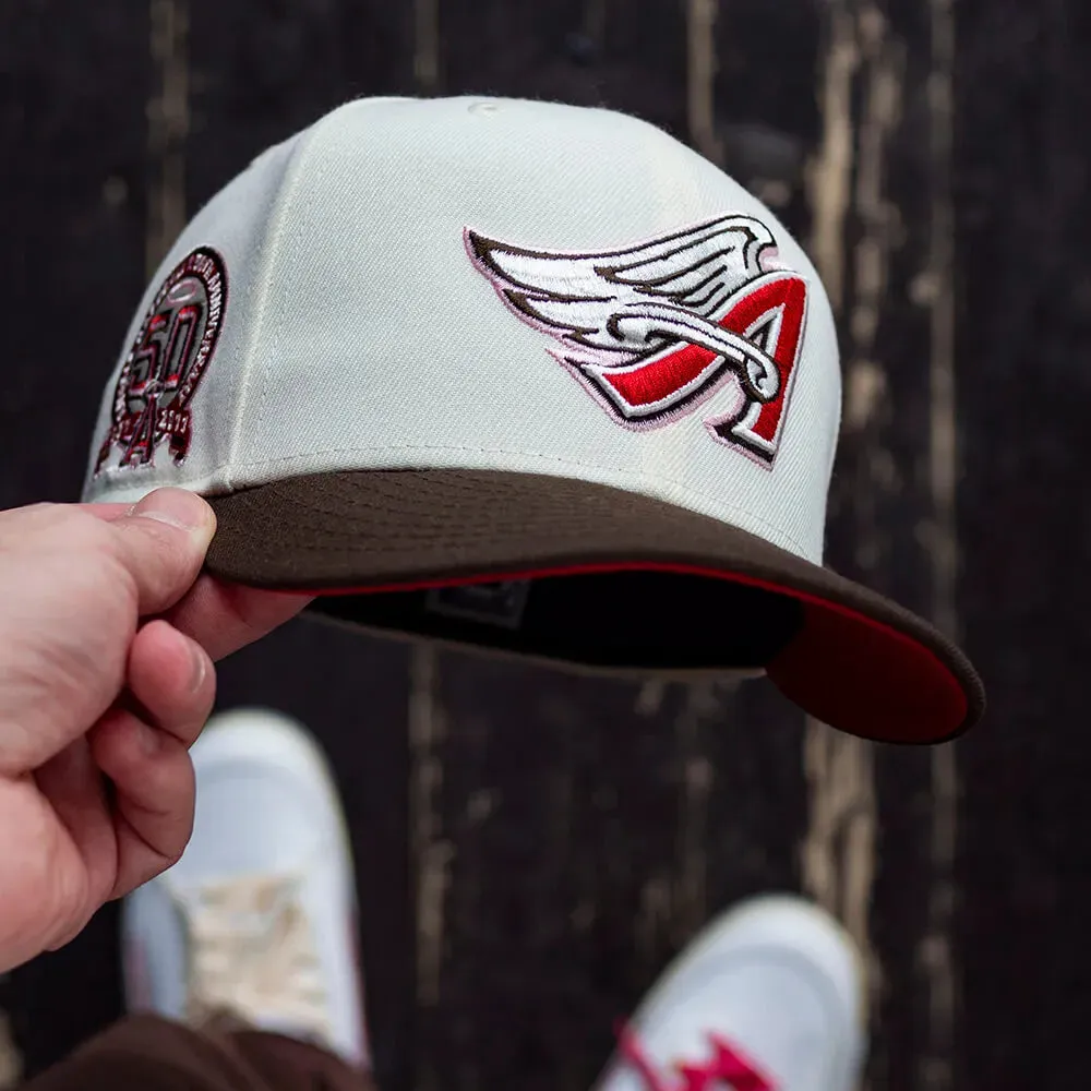 New Era 59Fifty Mlb Anaheim Angels 50Th Anniversary Two Tone / Red Uv Fitted Cap Big Sale Today