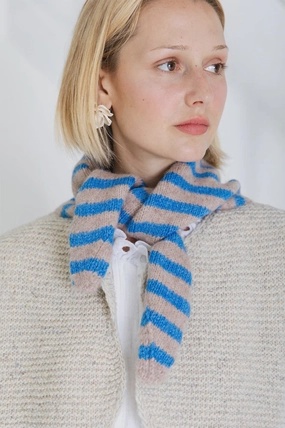 Bonte Elizabeth Triangle Scarf In Hassar Blue Trending Now Offer Hot Sale Alert