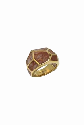 Gold Polished Gold Sandstone Ring Instant Hot Deal
