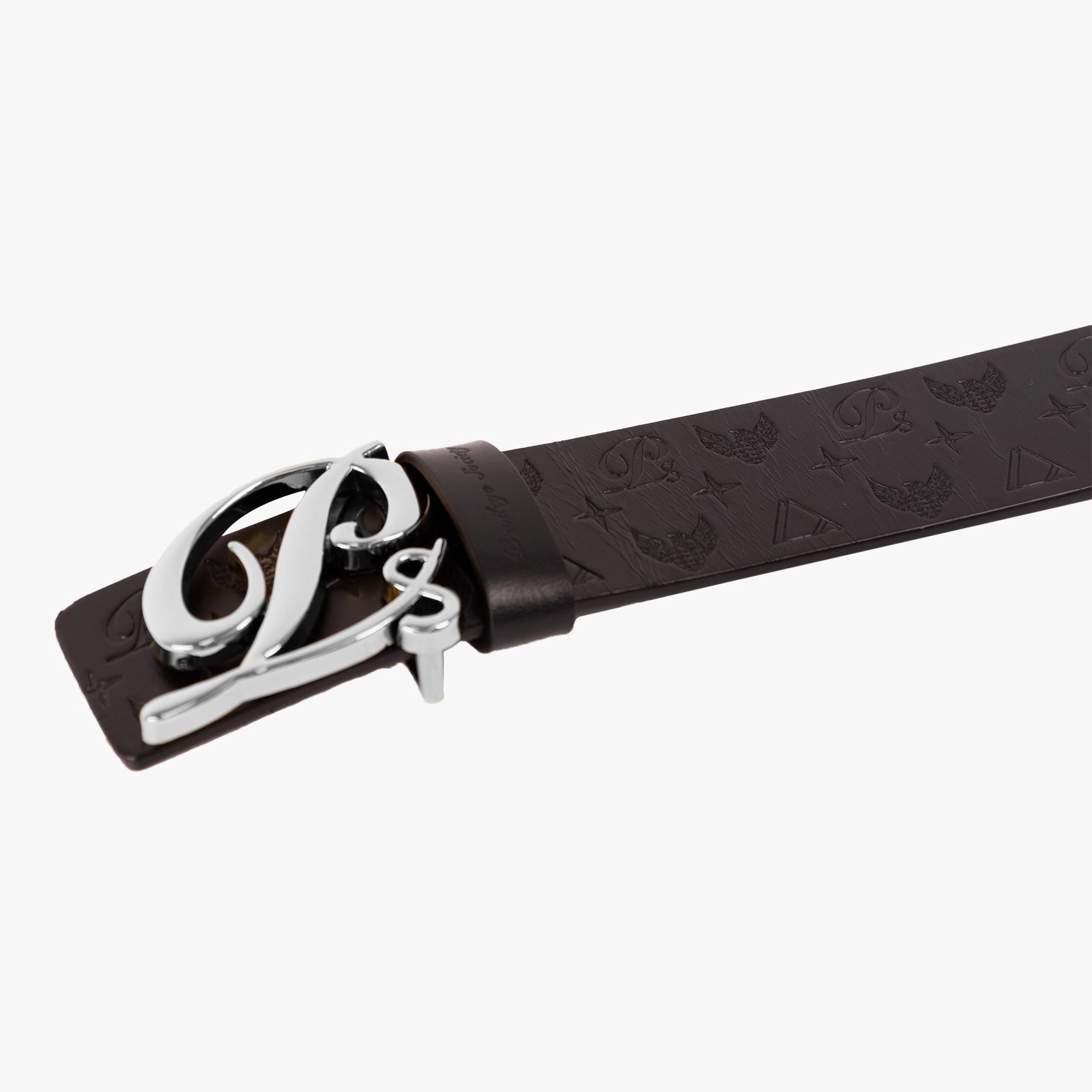 Dont Miss This Offer Limited Edition Offer Men'S Monogram Leather Hc Belt Silver Black