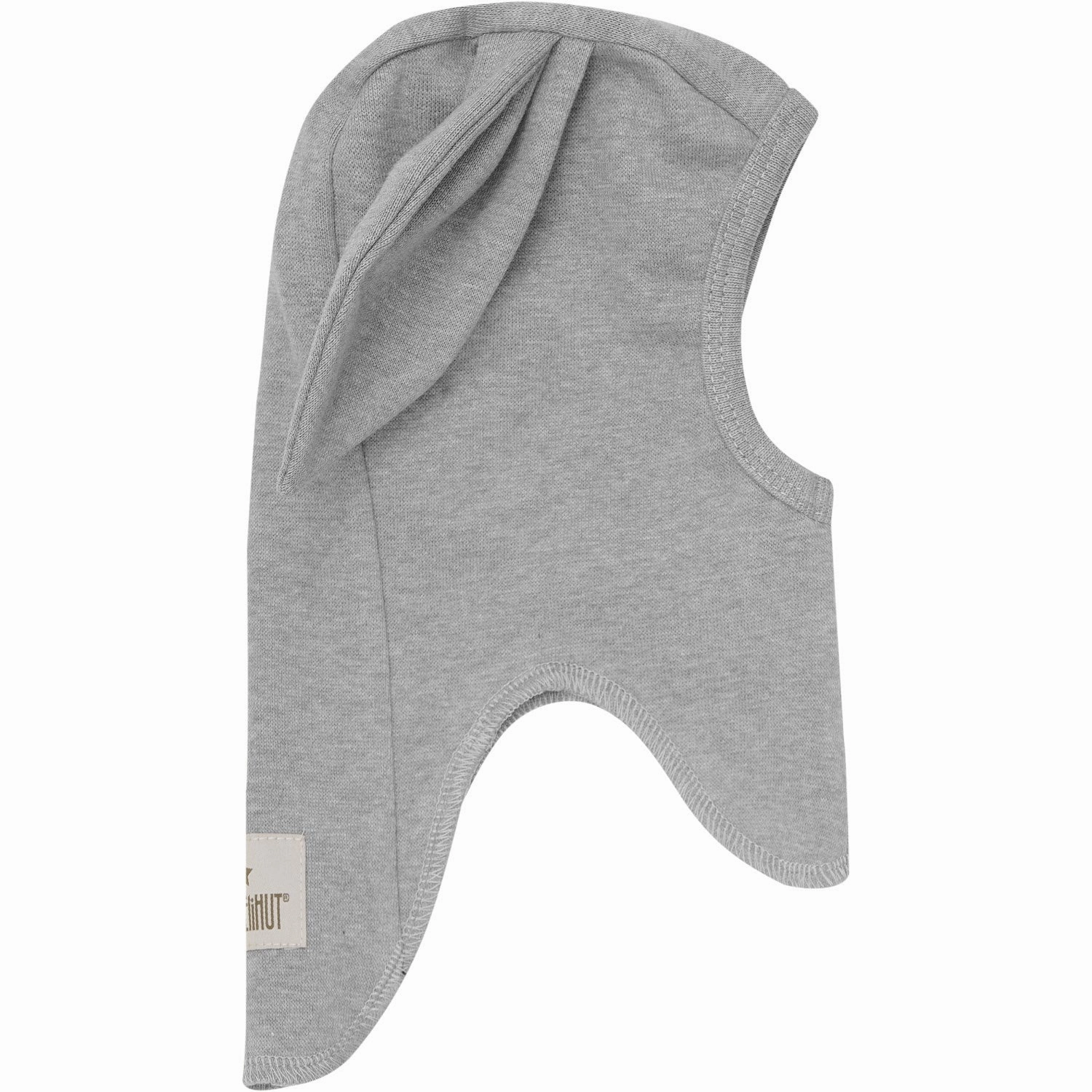 Huttelihut Medium Grey Melange Balaclava Ears Cotton Rib End-of-Week Deals Hot Pick of the Day