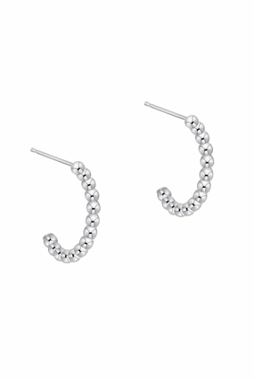 Beaded Classic 1" Post Hoop - 2Mm Sterling Shop Todays Picks