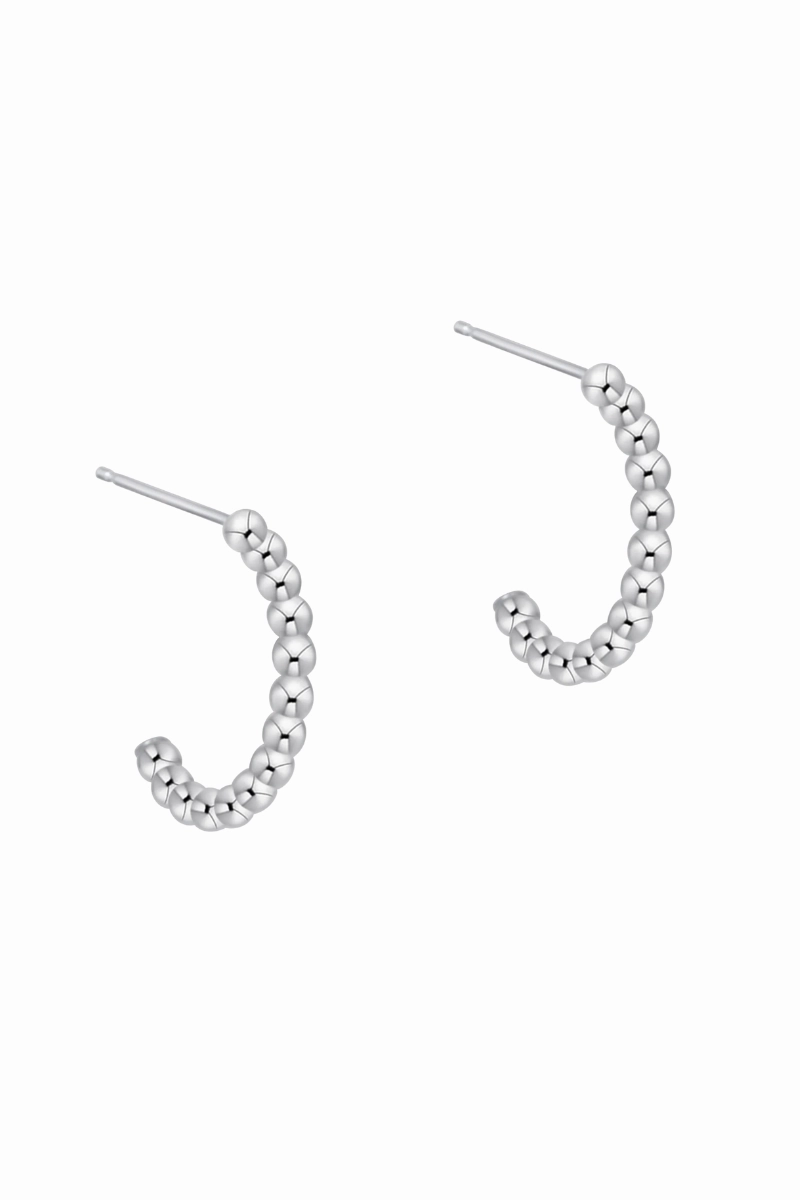 Beaded Classic 1" Post Hoop - 2Mm Sterling Shop Todays Picks
