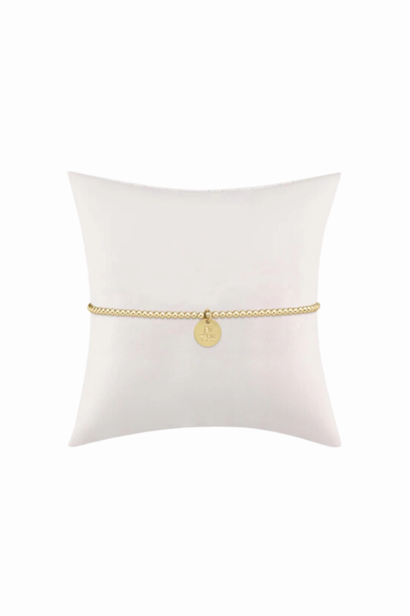 Egirl Classic Gold 2Mm Bead Bracelet- Be You. Small Gold Disc Perfect Gift Offer