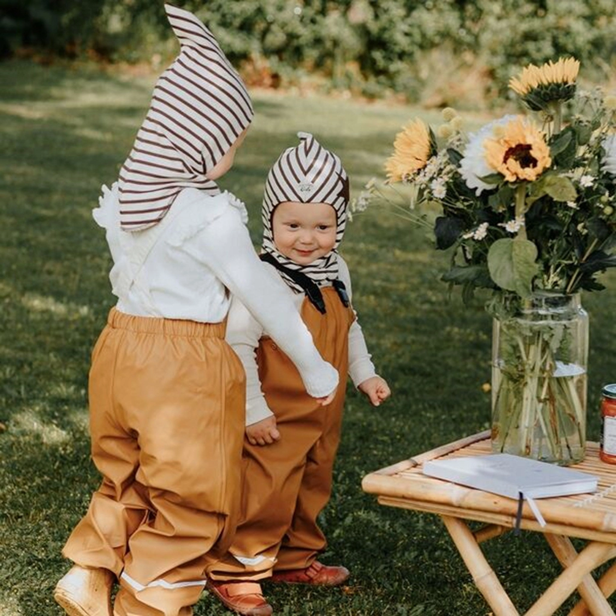 Racing Kids Balaclava Top Star Stripe Brown/White Hot Sale Today