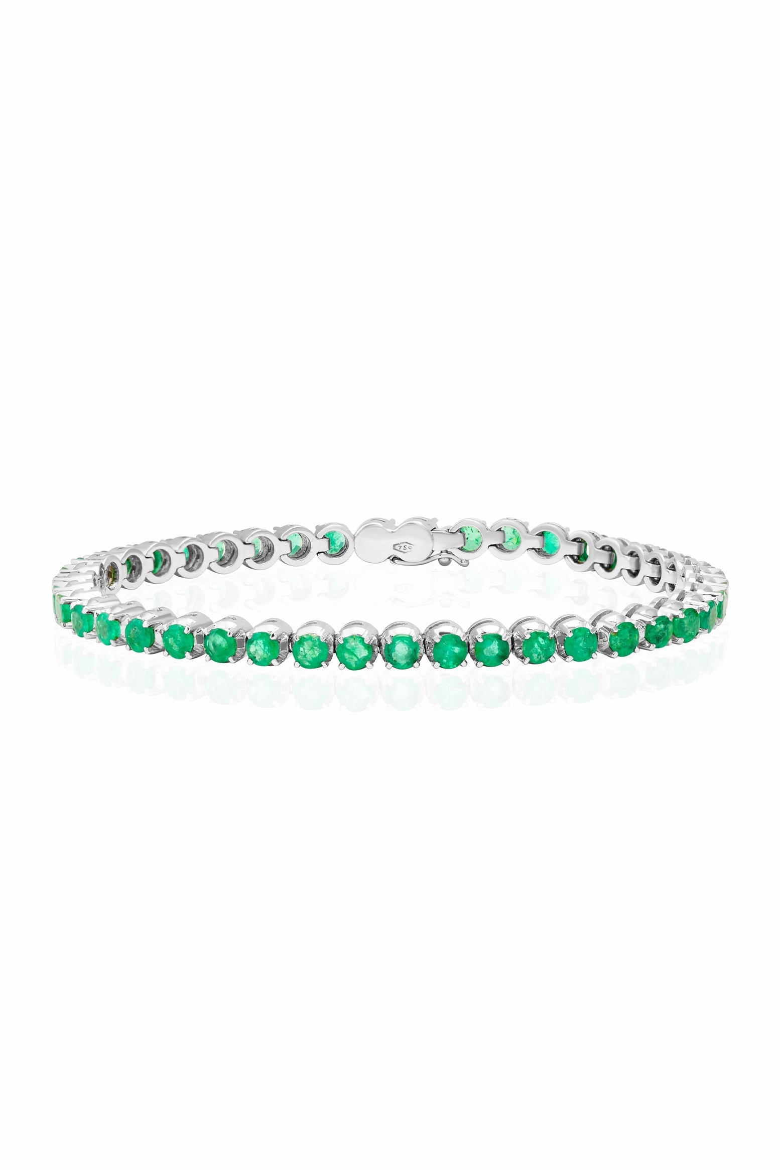Hot Clearance Now Online Exclusive Steal Emerald Tennis Bracelet In 18K White Gold