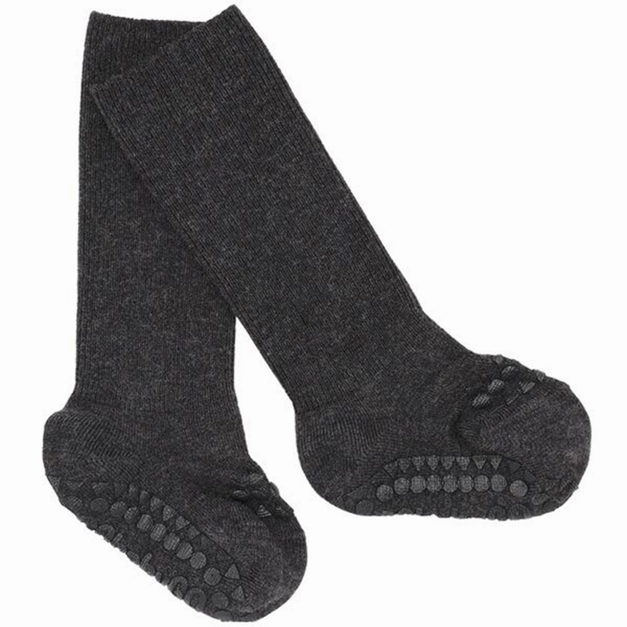 Gobabygo Bamboo Socks Antislip Dark Grey Melange Must-Have Items Weekend Sale Special