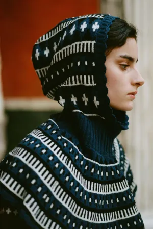 Linea Fair Isle Balaclava Blue Shop Hot Deals