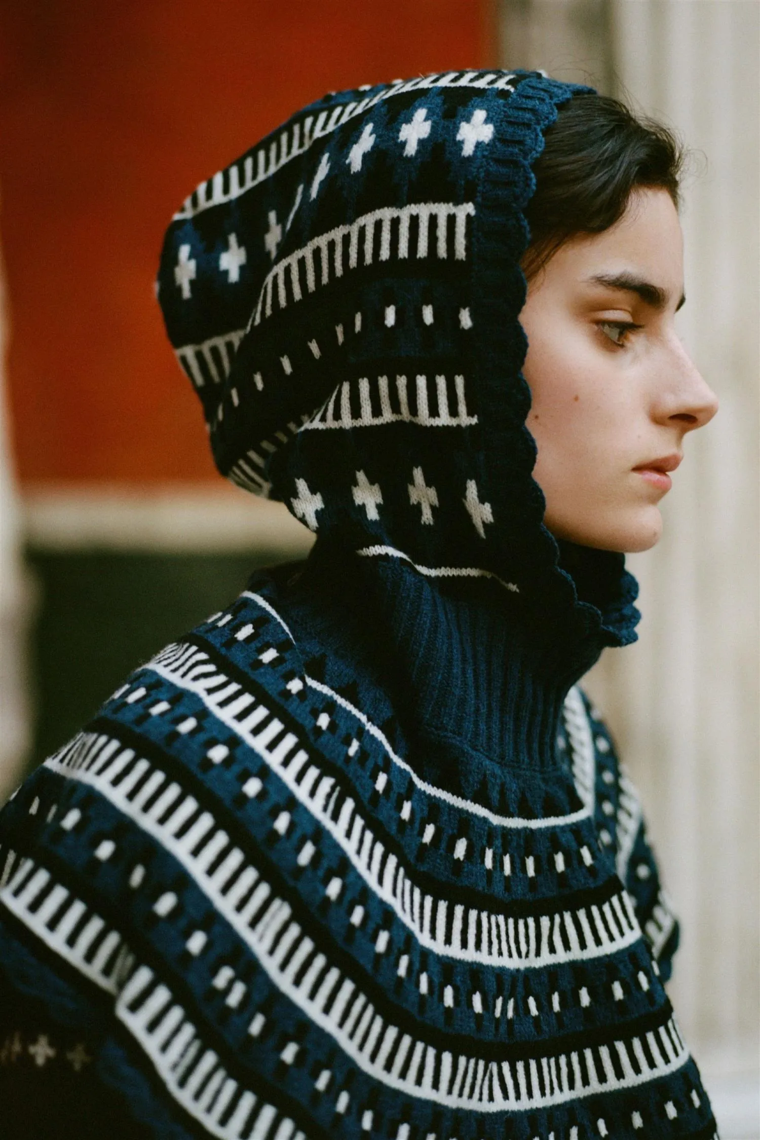 Linea Fair Isle Balaclava Blue Shop Hot Deals