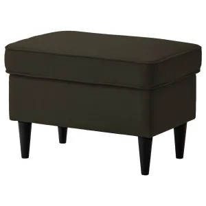 Linen Chair Footstool with Elegant Design - Dark Brown - E3