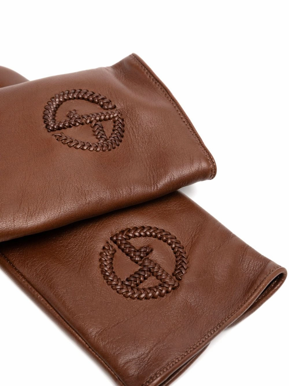 Logo-Braided Gloves Today Only Hot Pick