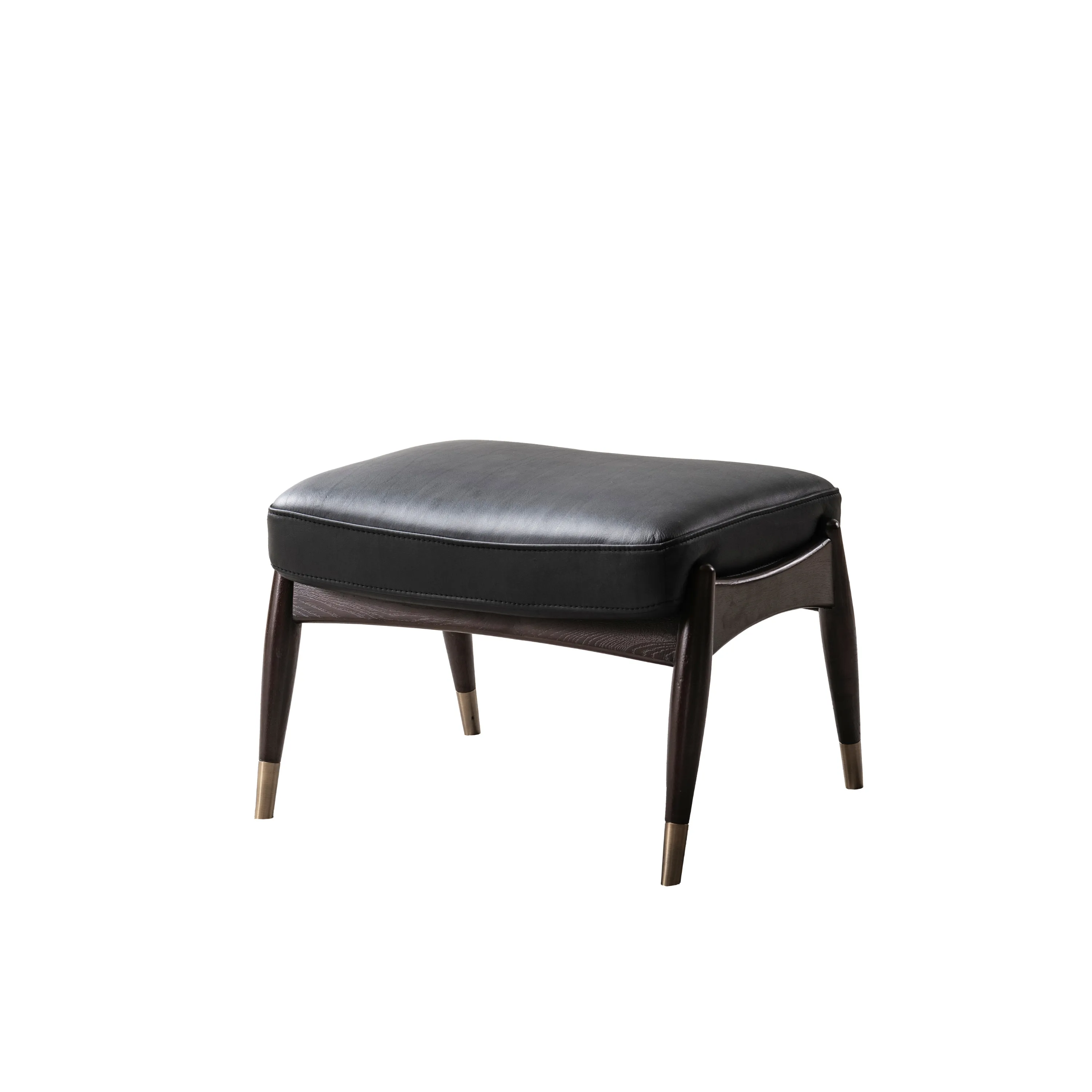 Lonut Black Accent Chair   Ottoman