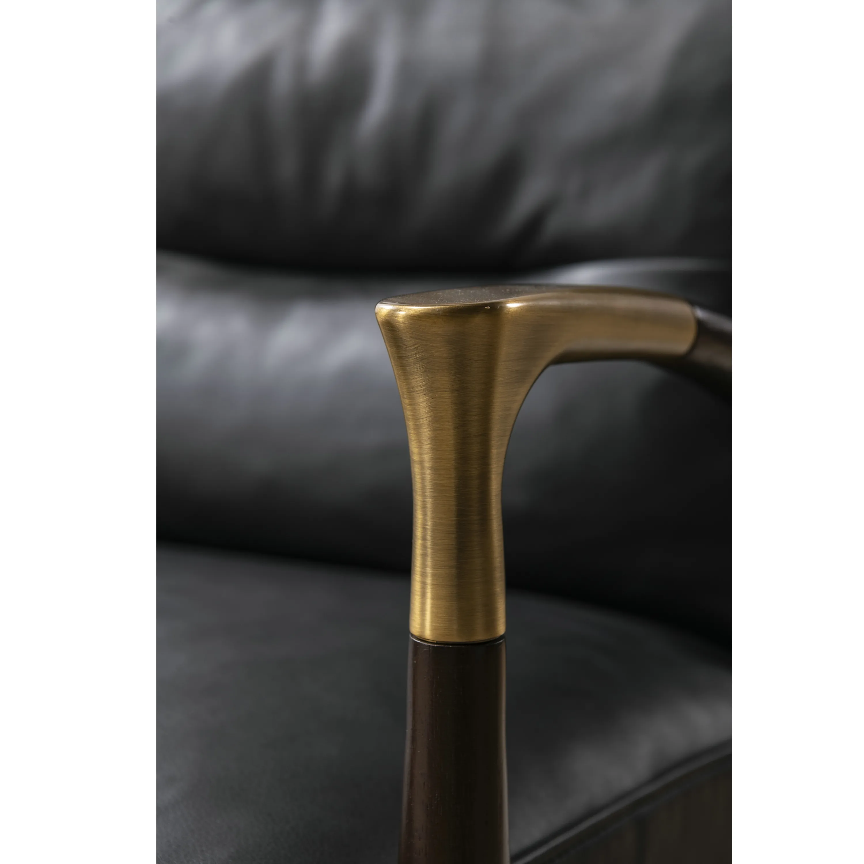 Lonut Black Accent Chair   Ottoman