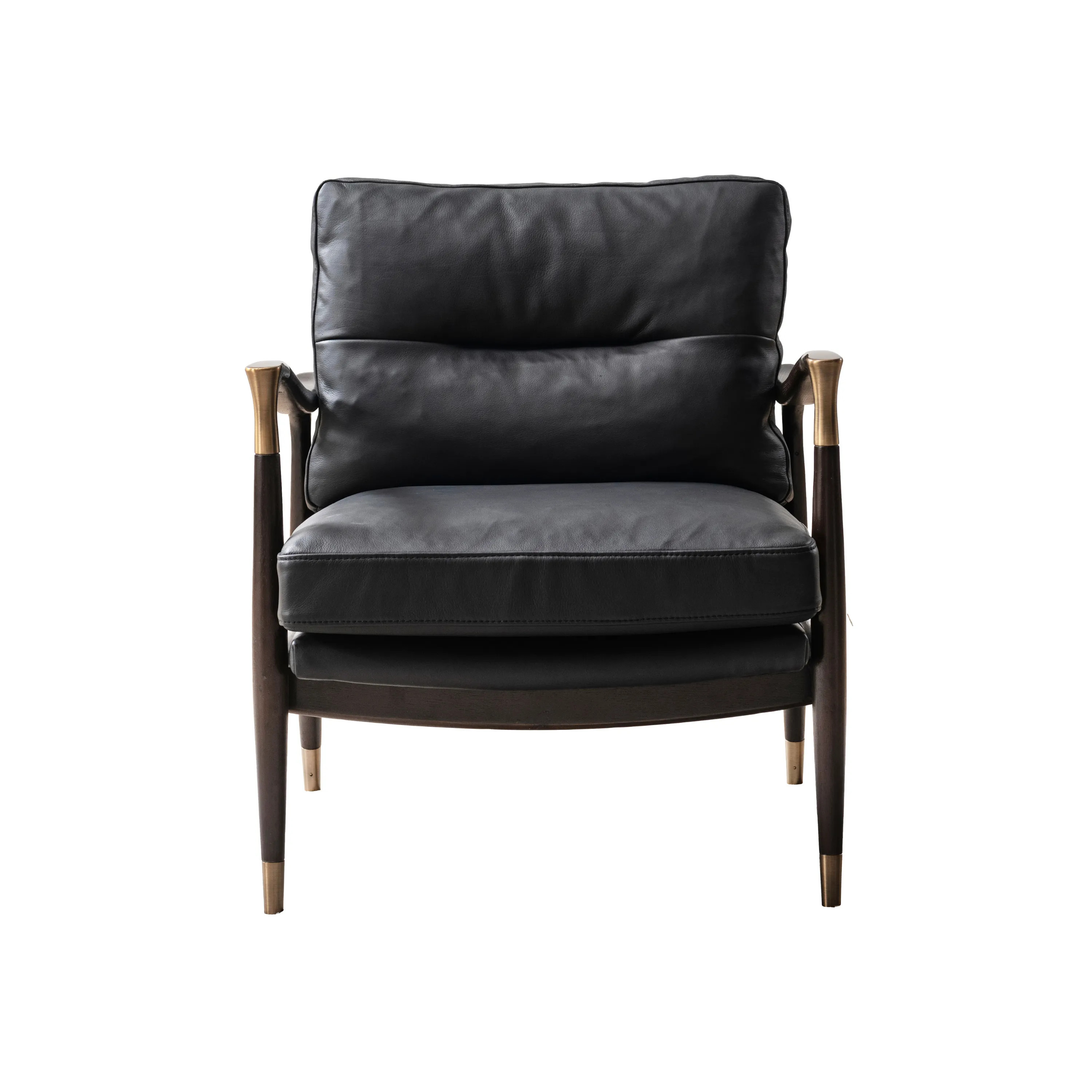 Lonut Black Accent Chair   Ottoman
