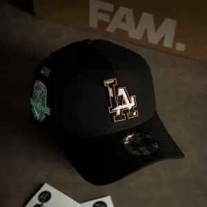 Los Angeles Dodgers Mlb Cow Printed Logo Black Kelly Green Uv / New Era 9Forty A-Frame Grab Todays Deal