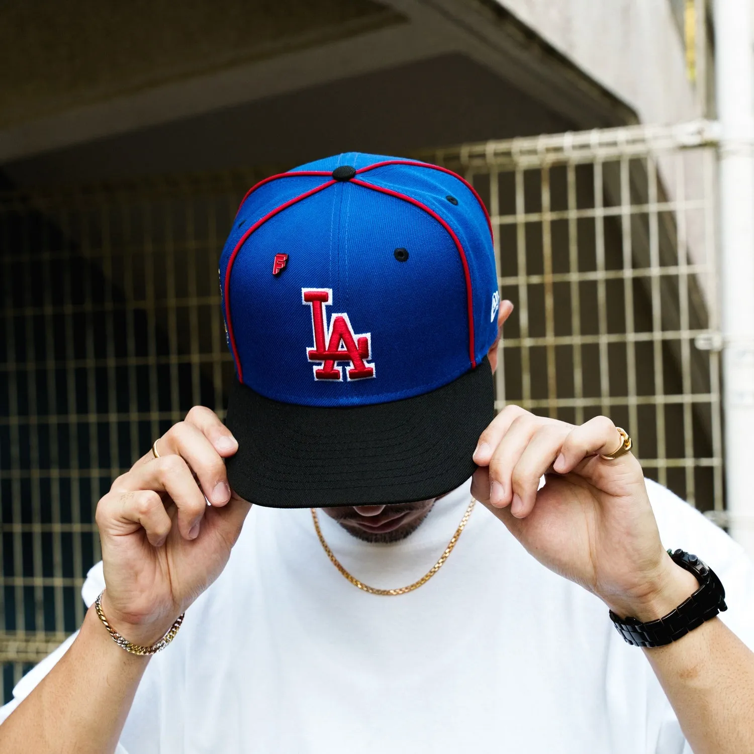 Los Angeles Dodgers Mlb Laurel Ws Blue White Uv / New Era 59Fifty Fitted Cap Clearance Blowout Save Big Online