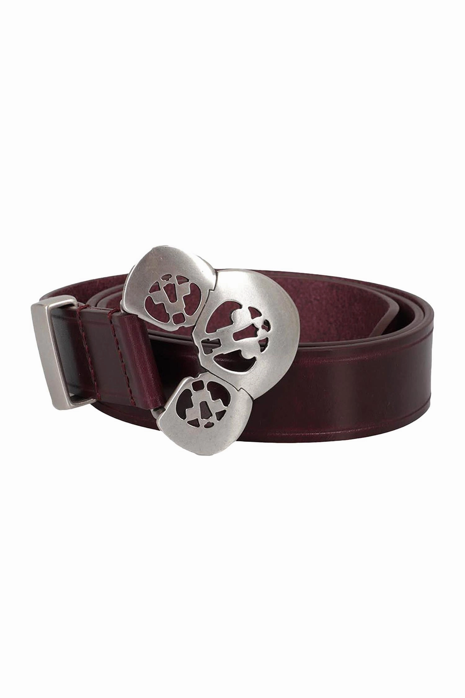 Hot Sale Today Limited Stock Deals Louama Belt Dark Burgundy / Silver