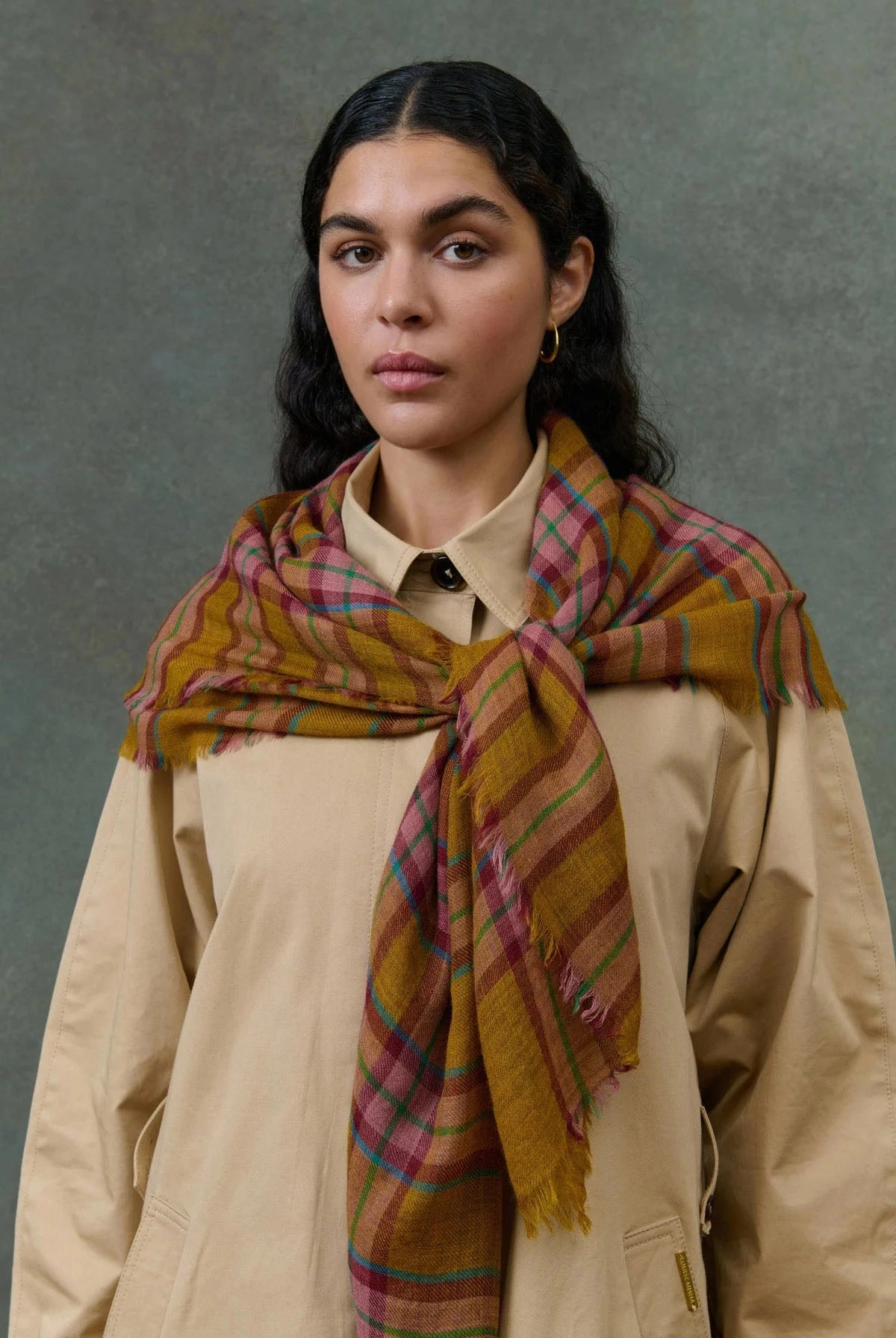 Louise Misha Mekness Check Scarf Instant Hot Deal