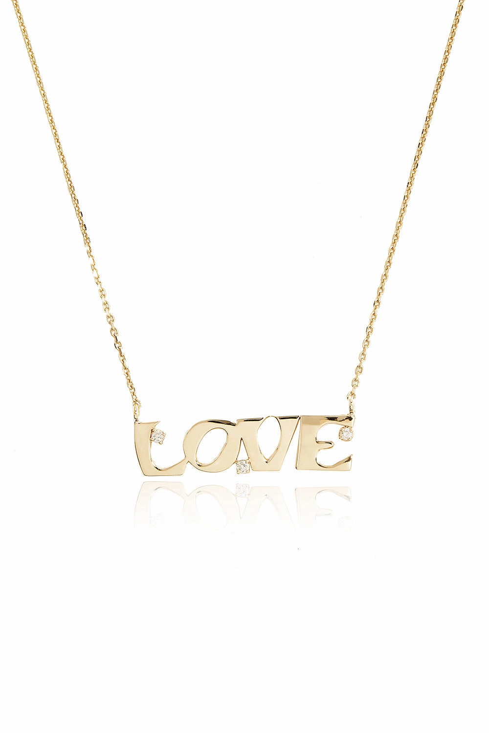 Shop & Grab Savings Hot Clearance Now Love Diamond Pendant Necklace In 14K Yellow Gold