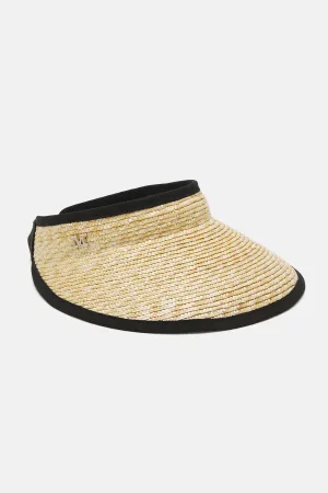 Manila Straw Visor Hat In Honey Black Save More Online Today Only Discount