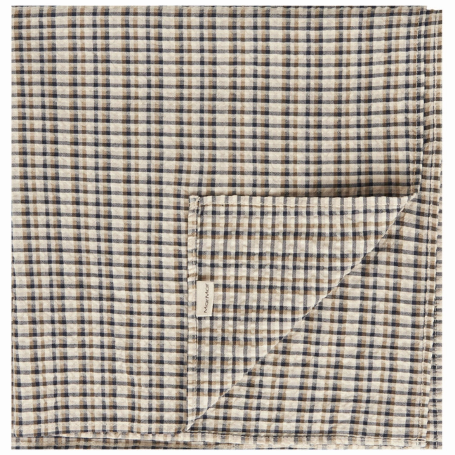 Clearance Savings Now Marmar Seersucker Check Pilot Navy Check Airo Scarf