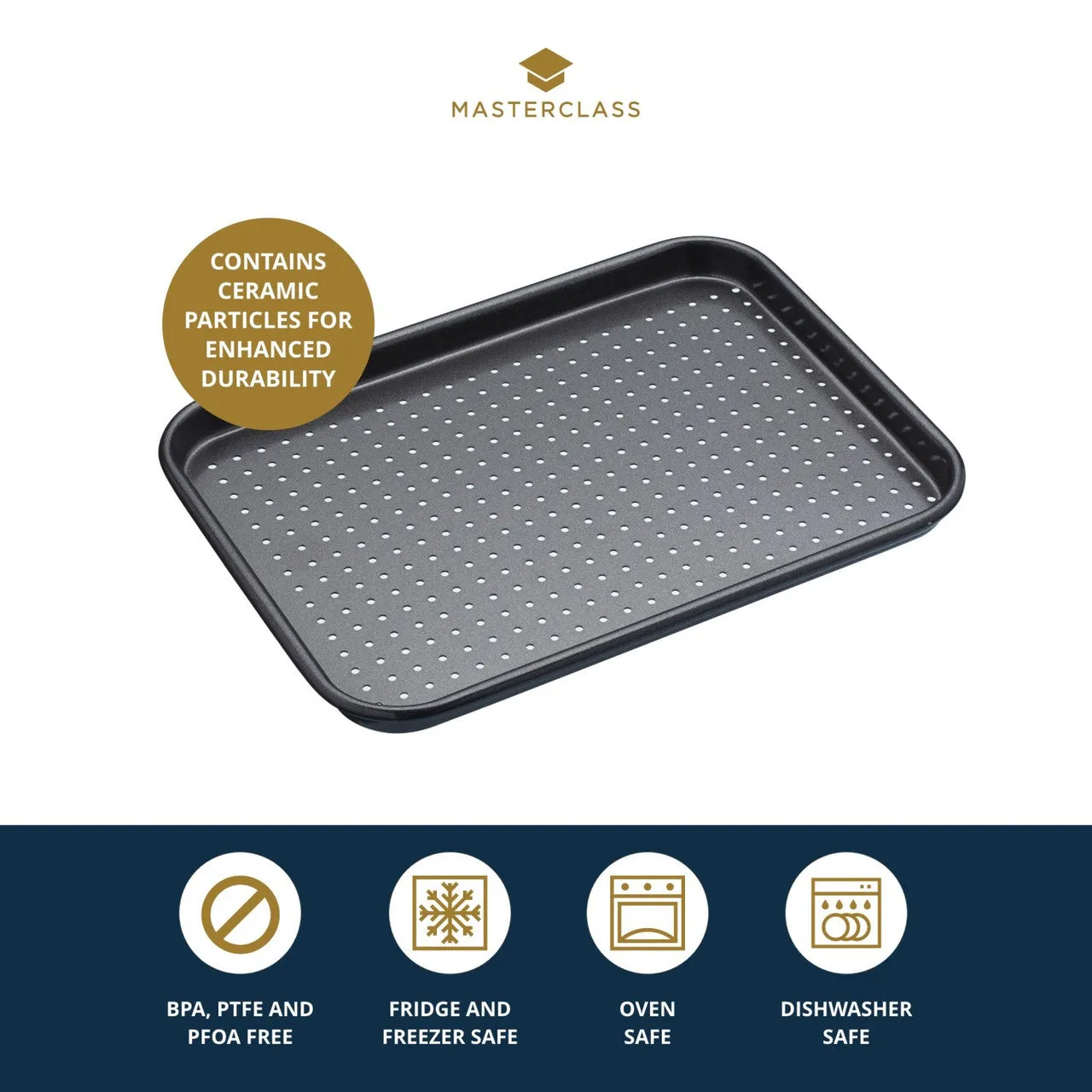 MasterClass Crusty Bake Small 24cm Non-Stick Baking Tray