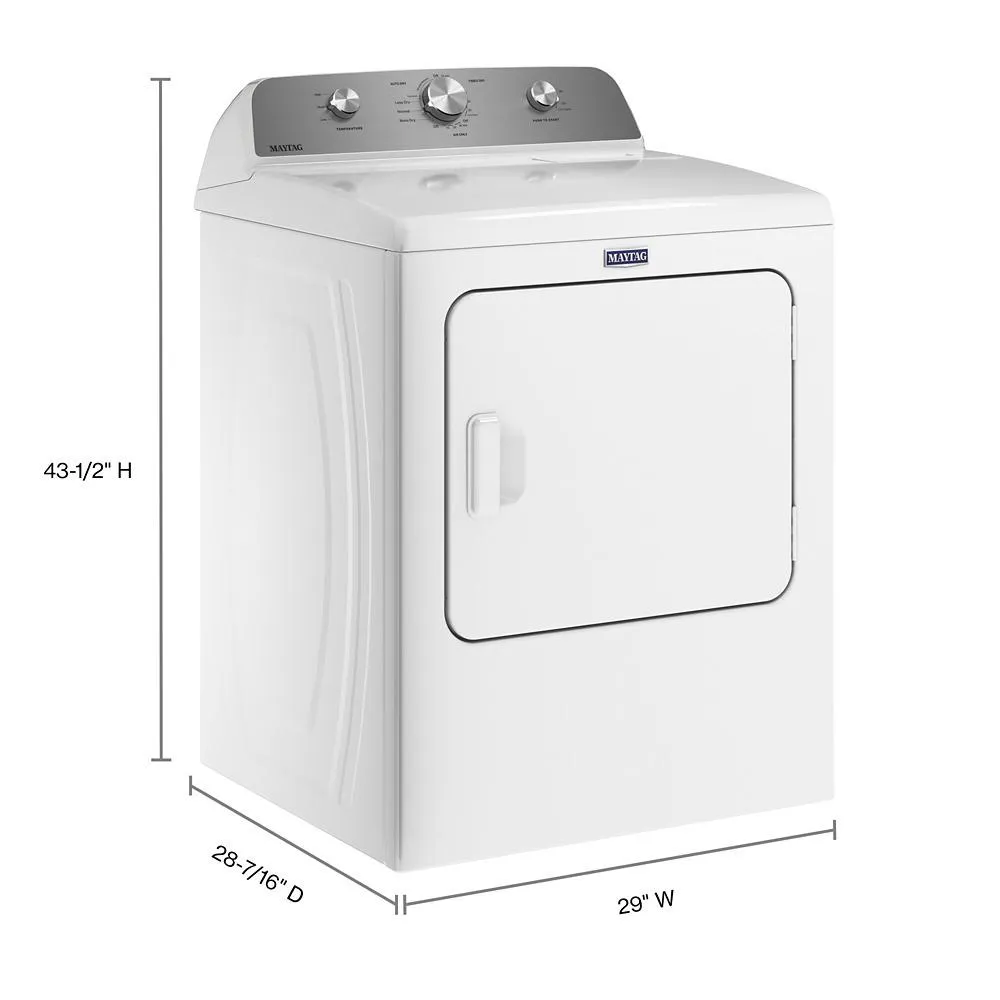 Maytag MGD4500MW Top Load Gas Wrinkle Prevent Dryer - 7.0 Cu. Ft.