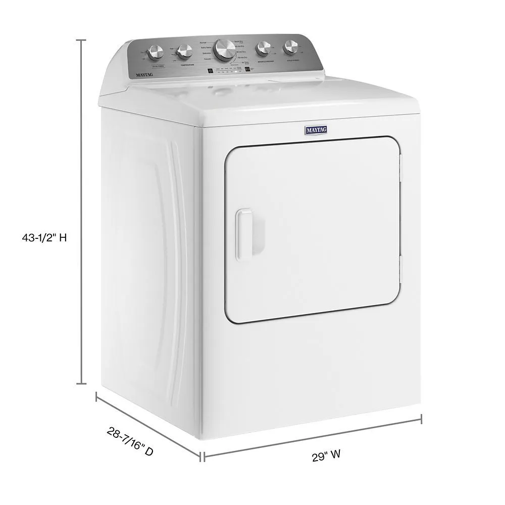 Maytag MGD5030MW Top Load Gas Dryer With Extra Power - 7.0 Cu. Ft.