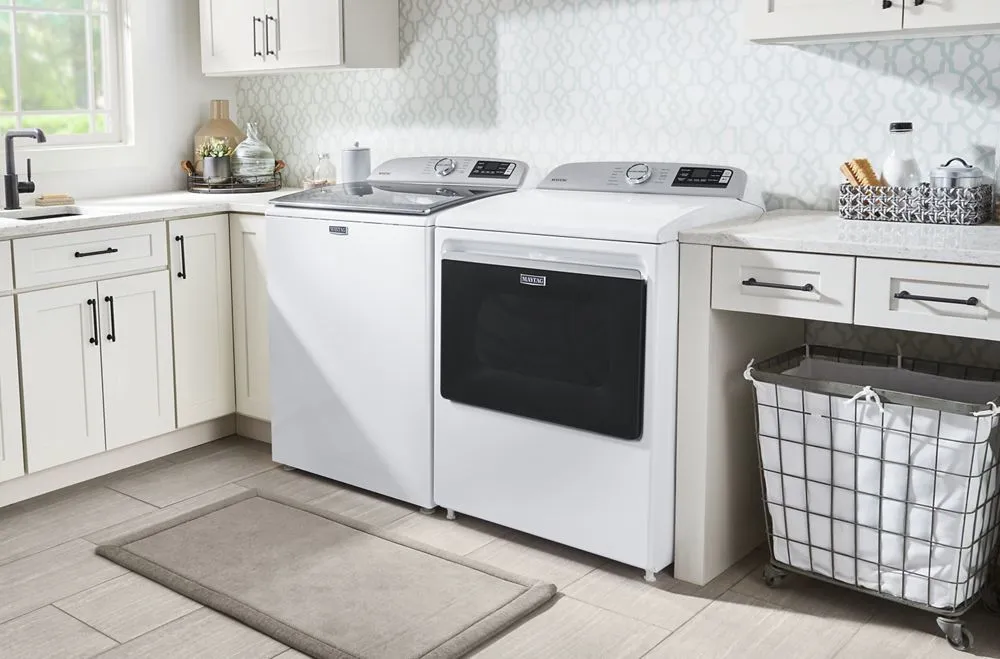 Maytag MGD6230HW Smart Capable Top Load Gas Dryer With Extra Power Button - 7.4 Cu. Ft.