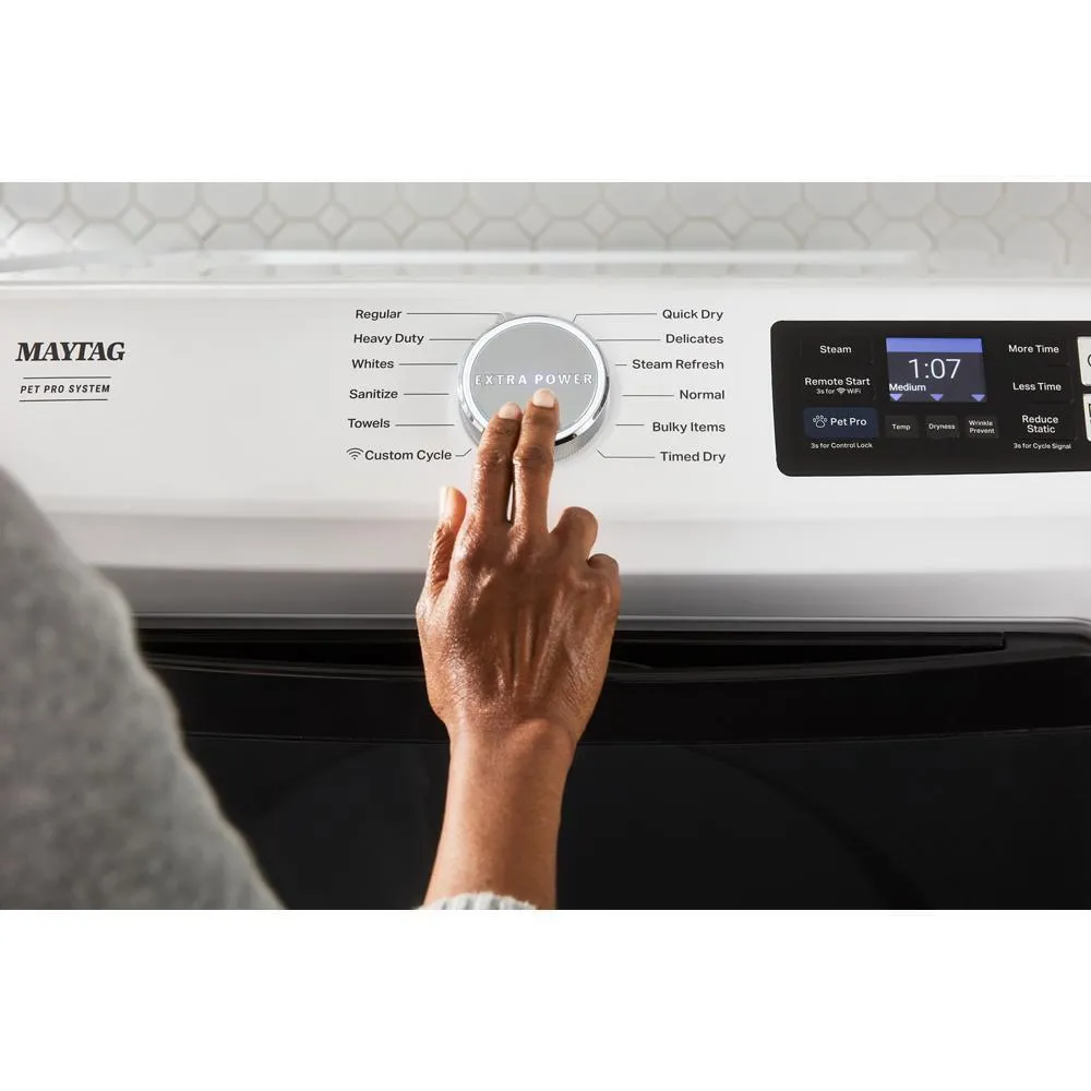 Maytag MGD7020RW Smart Pet Pro Front Load Gas Dryer - 7.4 Cu. Ft.