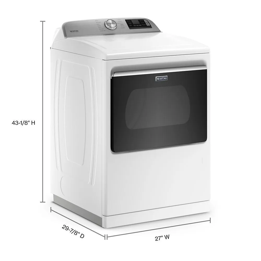 Maytag MGD7230HW Smart Capable Top Load Gas Dryer With Extra Power Button - 7.4 Cu. Ft.