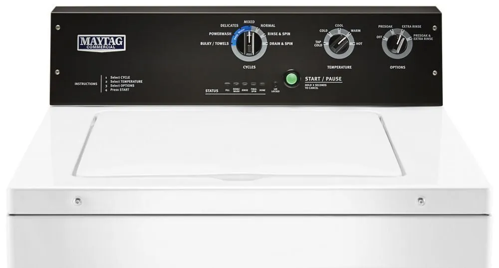 Maytag MVWP575GW 3.5 Cu. Ft. Commercial-Grade Residential Agitator Washer