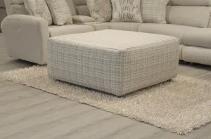 McPherson - Castered Cocktail Ottoman - White