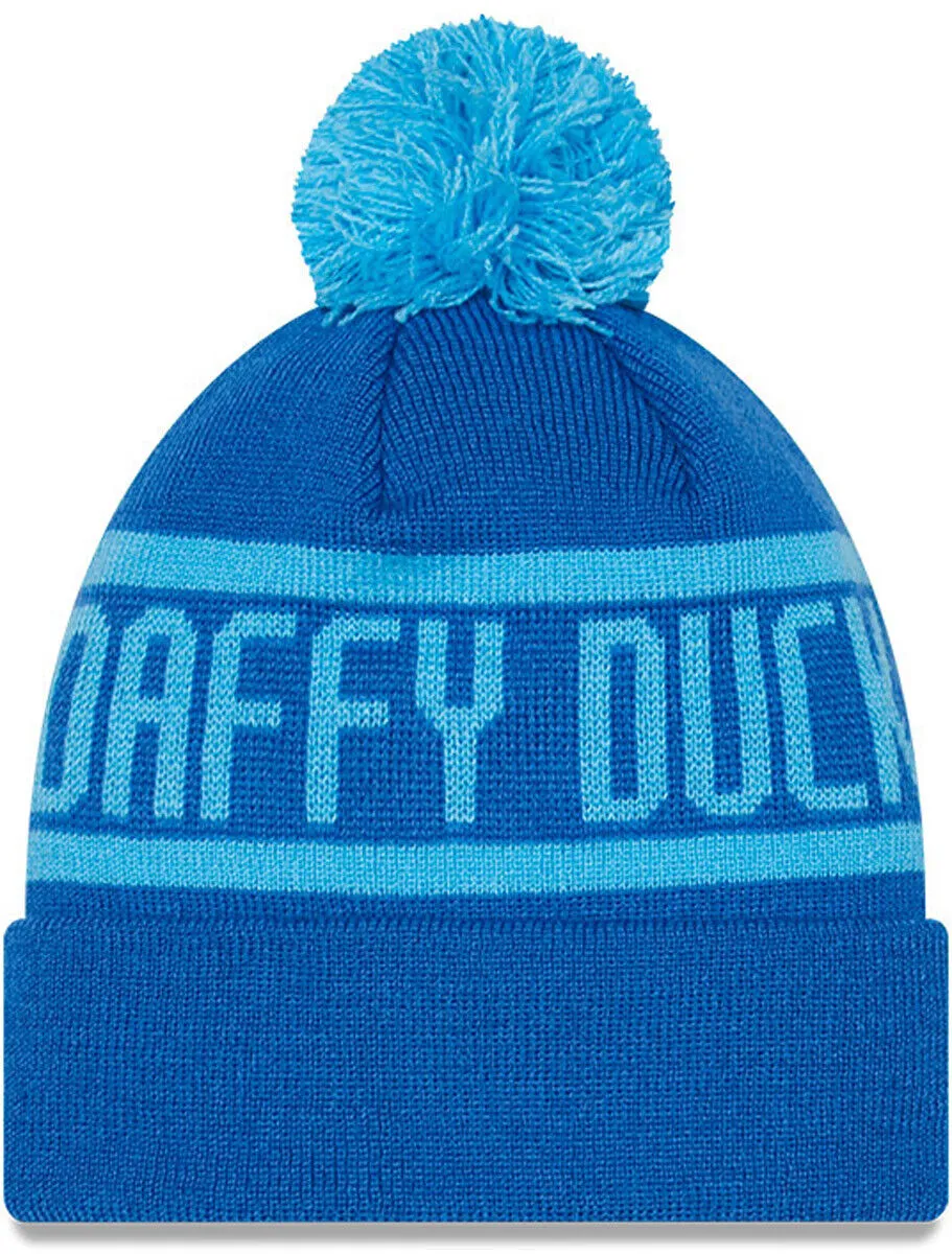 Grab & Save Today Daffy Duck New Era Kids Looney Tunes Jake Cuff Knit Bobble Hat