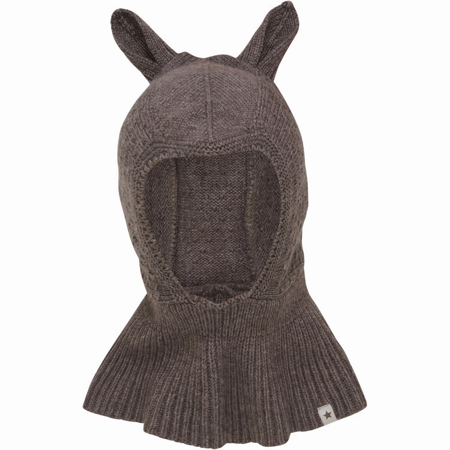 Todays Special Picks Clearance Alert Now Huttelihut Brown Melange Balaclava Ears Wool Knit