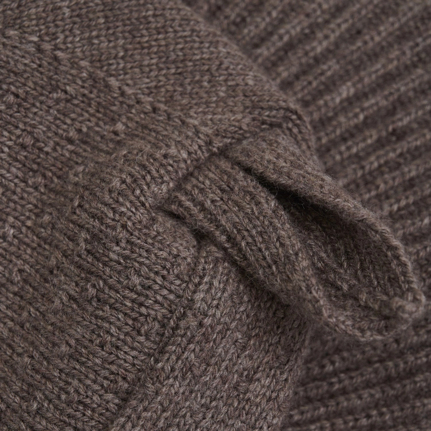Must-Have Steals Huttelihut Brown Melange Balaclava Ears Wool Knit