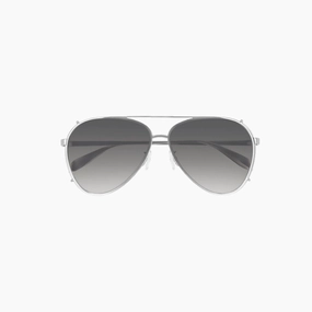 Big Clearance Event Grab It Now Alexander Mcqueen Grey Silver Metal Sunglasses