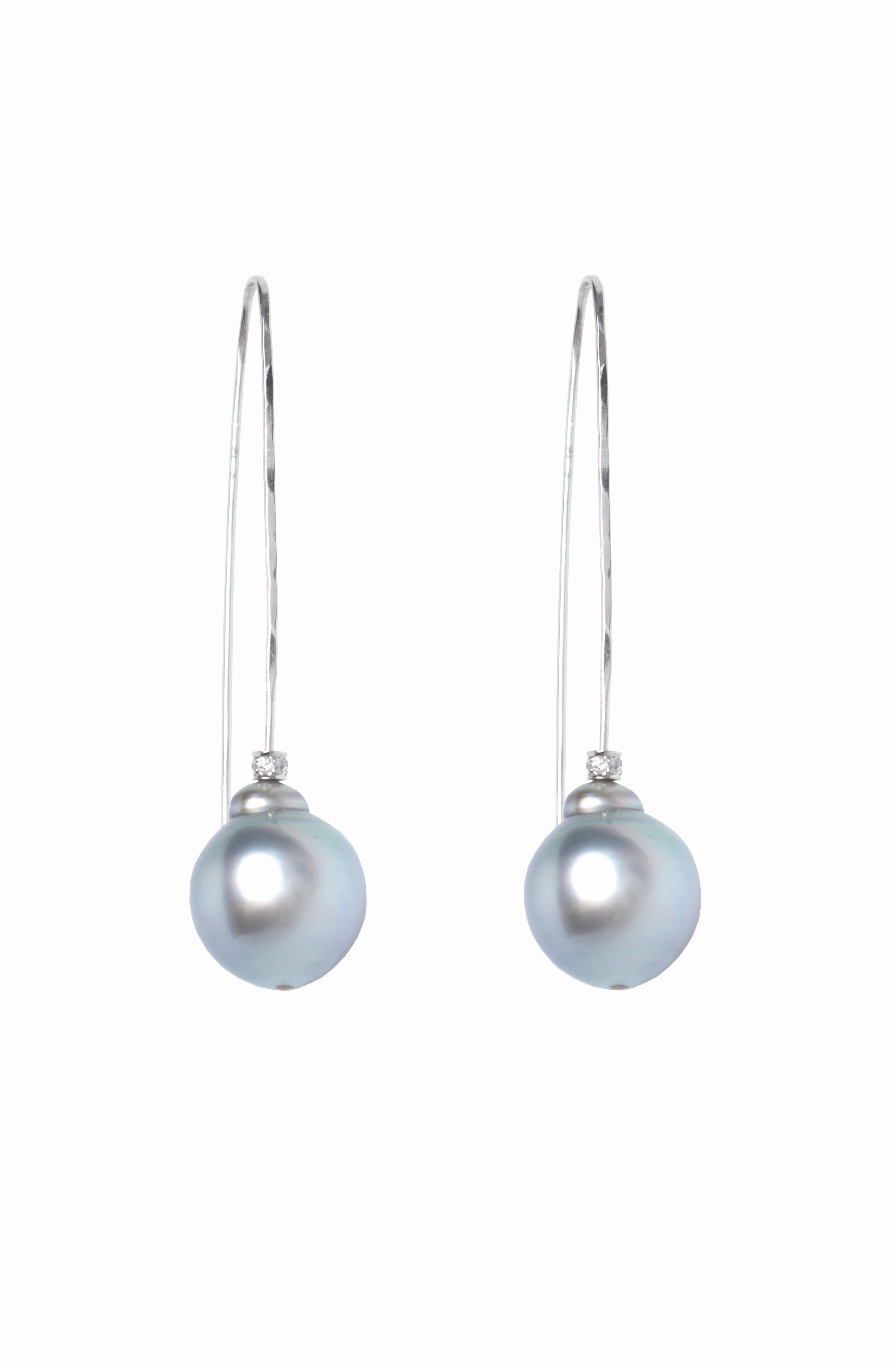 Diamond Tahitian Pearl Drop Earrings Exclusive Online Offer
