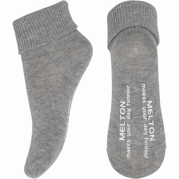 Melton Cotton Anti-Slip Socks Light Grey Melange Exclusive Online Discount