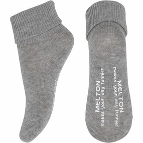 Melton Cotton Anti-Slip Socks Light Grey Melange Exclusive Online Discount