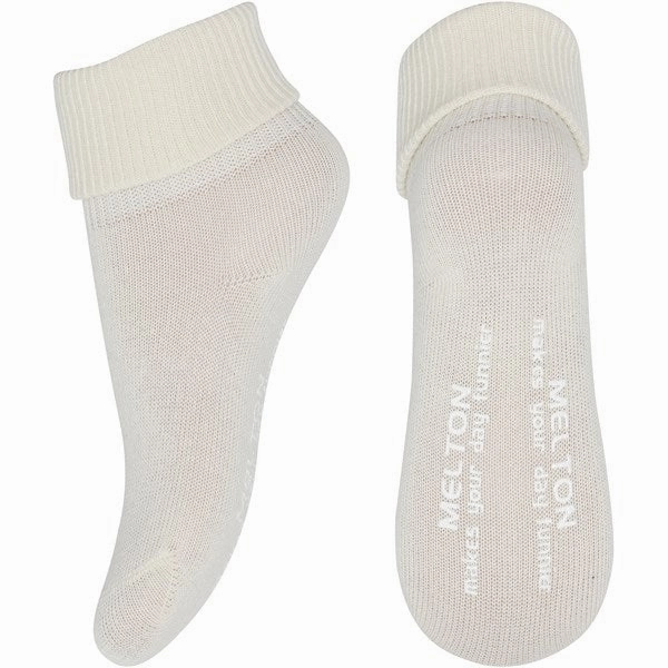 Special Steal Event Melton Cotton Anti-Slip Socks Off White
