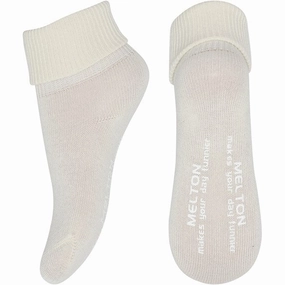 Special Steal Event Melton Cotton Anti-Slip Socks Off White